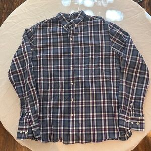 Gustin blue plaid button down XXL